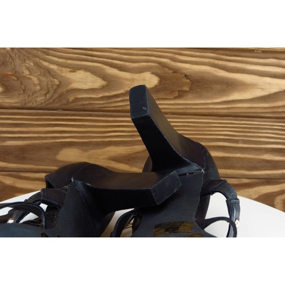 BCBGeneration Sz 9 M Black Gladiator Leather‎ Women Sandals Fizzy - Picture 7 of 7